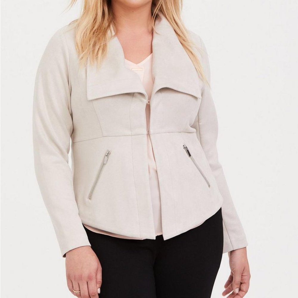 TORRID Suede Peplum Jacket - Size 4